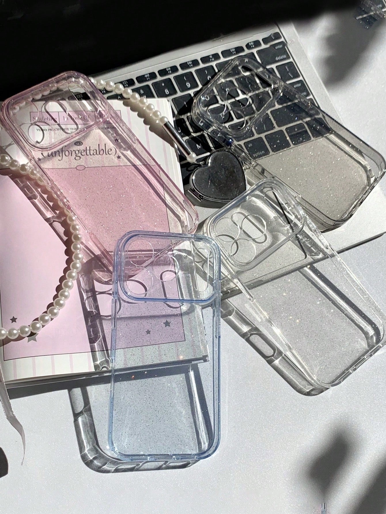 Luxury Glitter Sequins Shockproof Transparent Soft Fashion Phone Case Compatible With Iphone 17 Pro Max 17 16 15 14 13 Pro Max 15 16 Plus 17 Air Shiny Camera Protection Cover Birthday Gift Party Mom