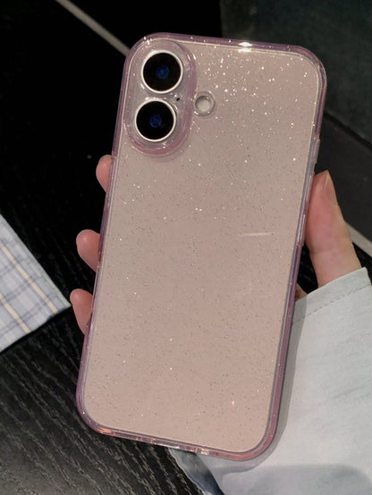 Luxury Glitter Sequins Shockproof Transparent Soft Fashion Phone Case Compatible With Iphone 17 Pro Max 17 16 15 14 13 Pro Max 15 16 Plus 17 Air Shiny Camera Protection Cover Birthday Gift Party Mom