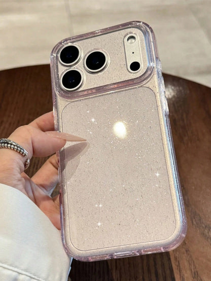 Luxury Glitter Sequins Shockproof Transparent Soft Fashion Phone Case Compatible With Iphone 17 Pro Max 17 16 15 14 13 Pro Max 15 16 Plus 17 Air Shiny Camera Protection Cover Birthday Gift Party Mom