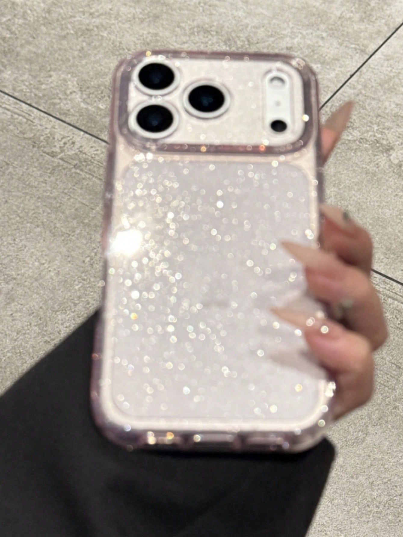 Luxury Glitter Sequins Shockproof Transparent Soft Fashion Phone Case Compatible With Iphone 17 Pro Max 17 16 15 14 13 Pro Max 15 16 Plus 17 Air Shiny Camera Protection Cover Birthday Gift Party Mom