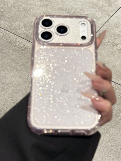 Luxury Glitter Sequins Shockproof Transparent Soft Fashion Phone Case Compatible With Iphone 17 Pro Max 17 16 15 14 13 Pro Max 15 16 Plus 17 Air Shiny Camera Protection Cover Birthday Gift Party Mom