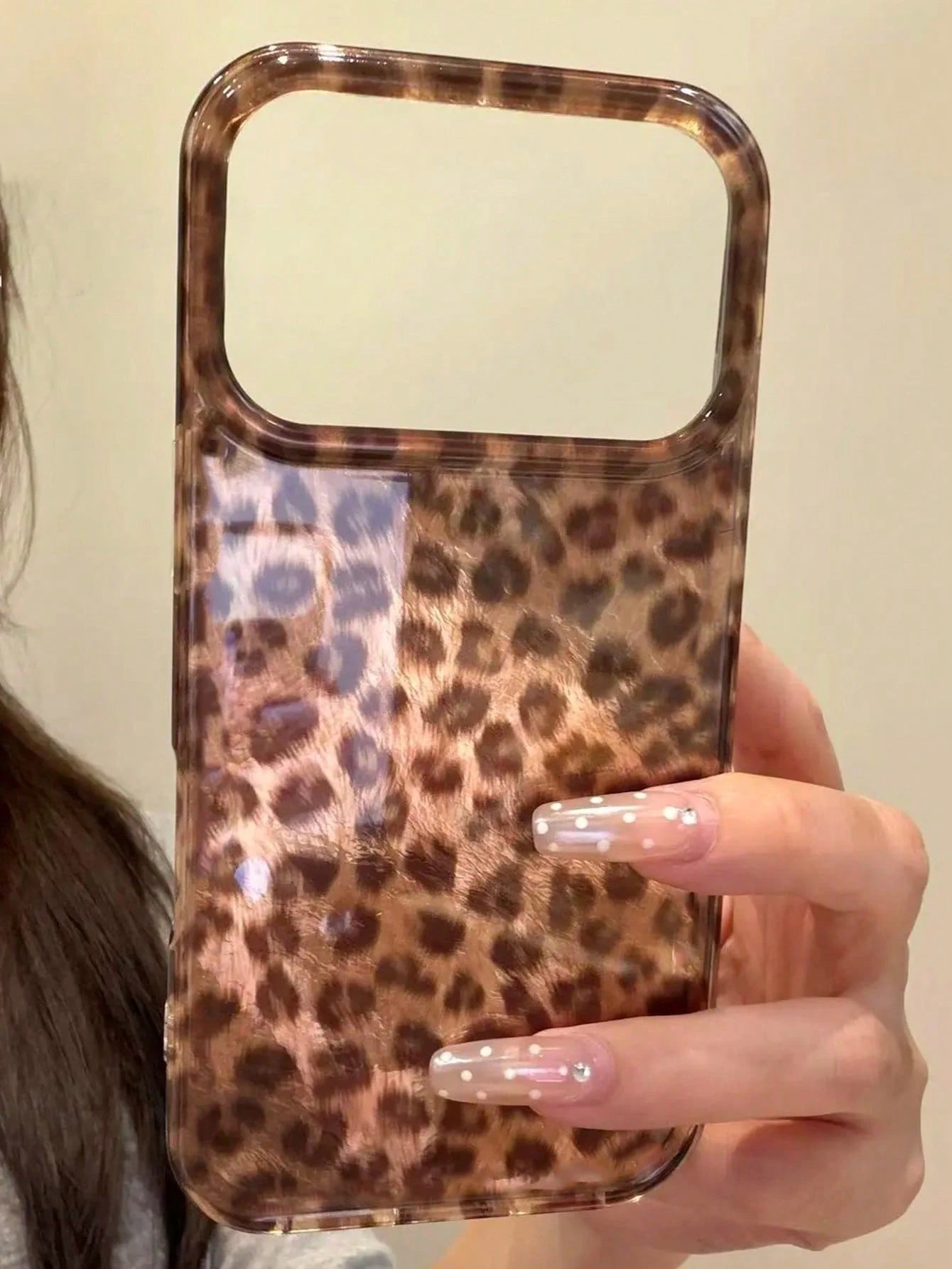 Luxury Leopard Print Element Fashion Phone Case Leopard Print Autumn Brown Glitter Glacier Phone Case Compatible With Iphone 17 Pro Max 17 Pro 17 16 Pro Max 16 Pro 16 15 Pro Max 15 Pro 15 14 Pro Max 1