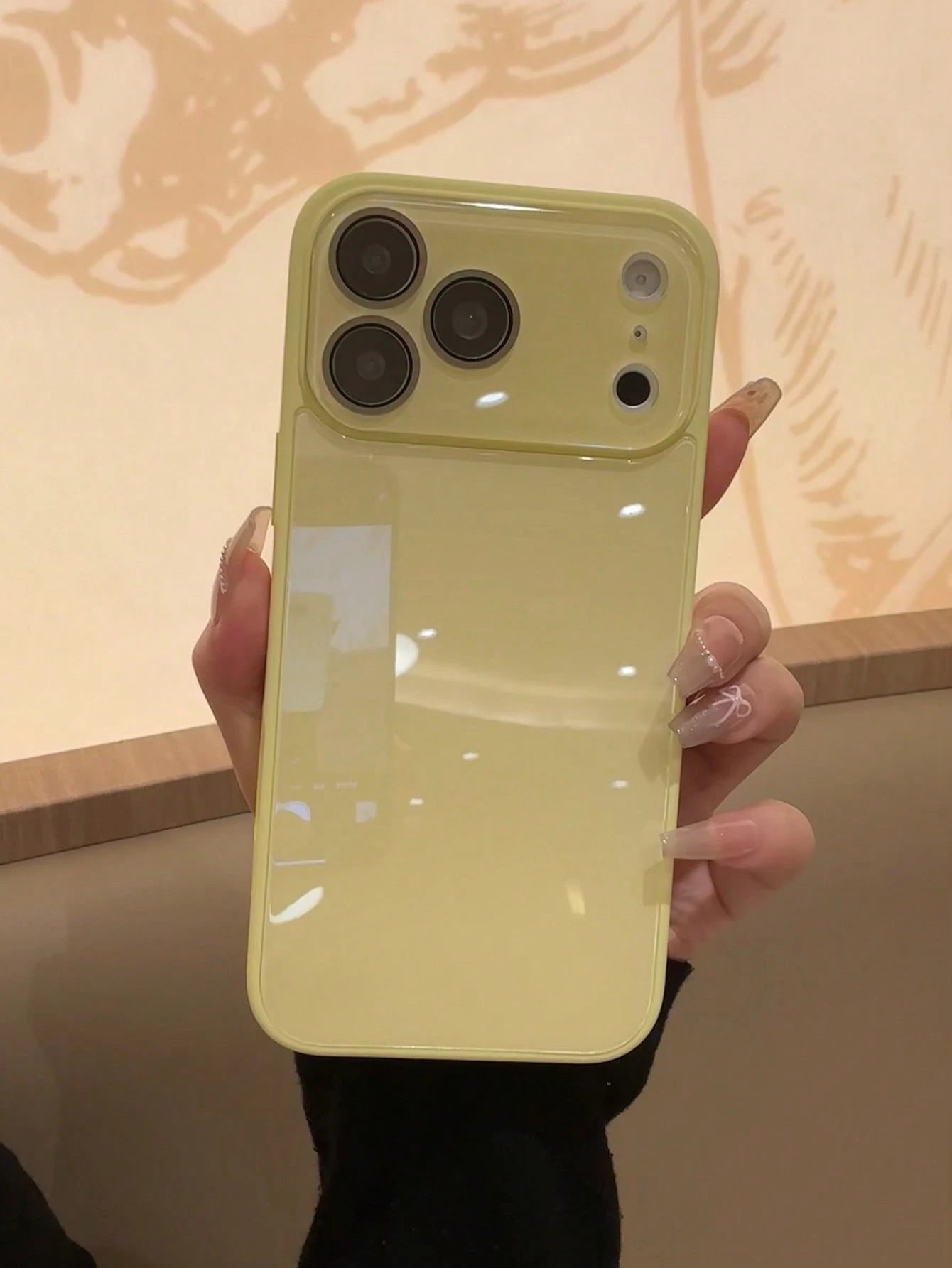 Luxury Solid Color Glossy Glass Phone Case Compatible With IPhone 17 Pro Max, 16, 15, 14, 13, 12, 11 Pro Max, Lens Protection, Minimalist Solid Color Cute & Elegant Phone Case Compatible With IPhone 1