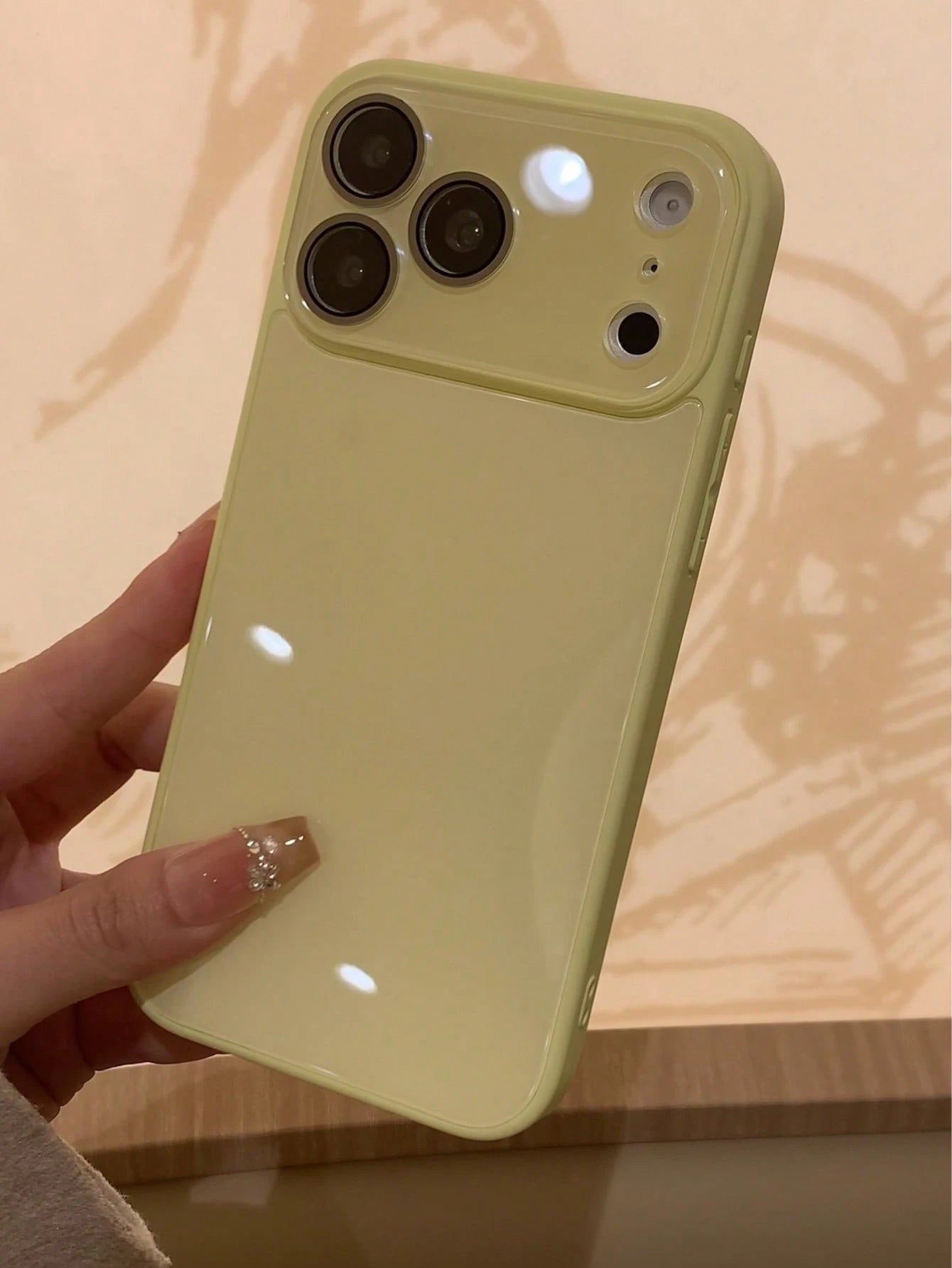 Luxury Solid Color Glossy Glass Phone Case Compatible With IPhone 17 Pro Max, 16, 15, 14, 13, 12, 11 Pro Max, Lens Protection, Minimalist Solid Color Cute & Elegant Phone Case Compatible With IPhone 1
