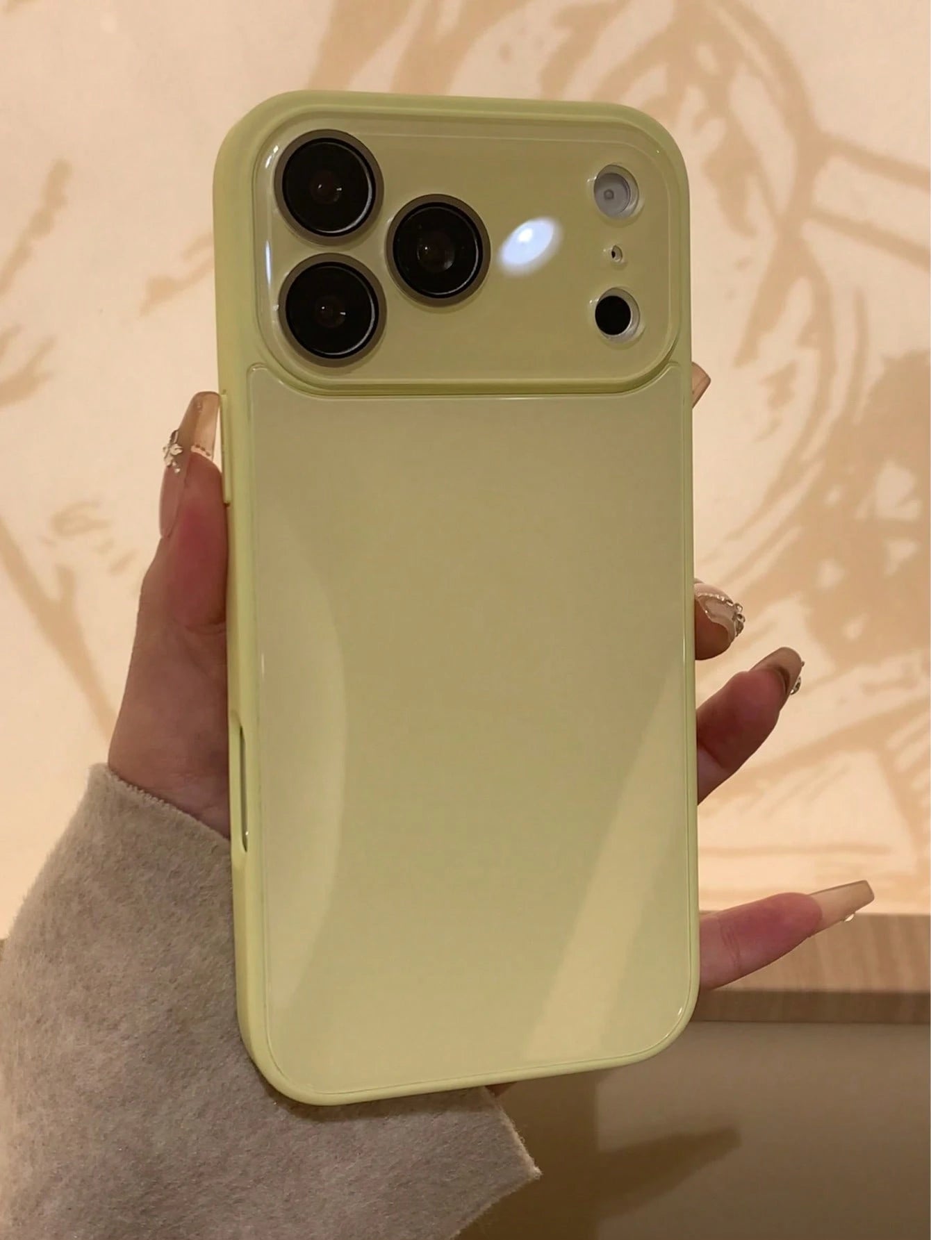 Luxury Solid Color Glossy Glass Phone Case Compatible With IPhone 17 Pro Max, 16, 15, 14, 13, 12, 11 Pro Max, Lens Protection, Minimalist Solid Color Cute & Elegant Phone Case Compatible With IPhone 1