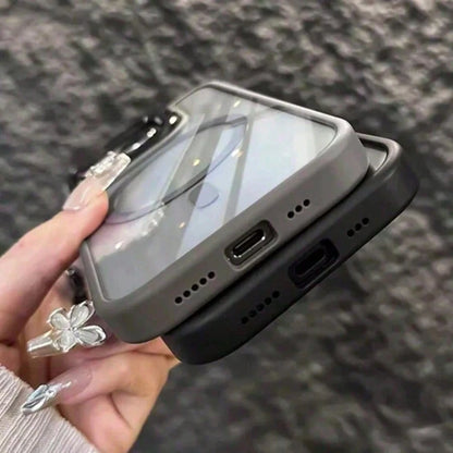 Luxury Transparent Magnetic Phone Case For IPhone 17 Pro Max 16/15/14 Plus, Rotating Camera Stand Holder,Full Protection Anti-Scratch Shockproof Cover