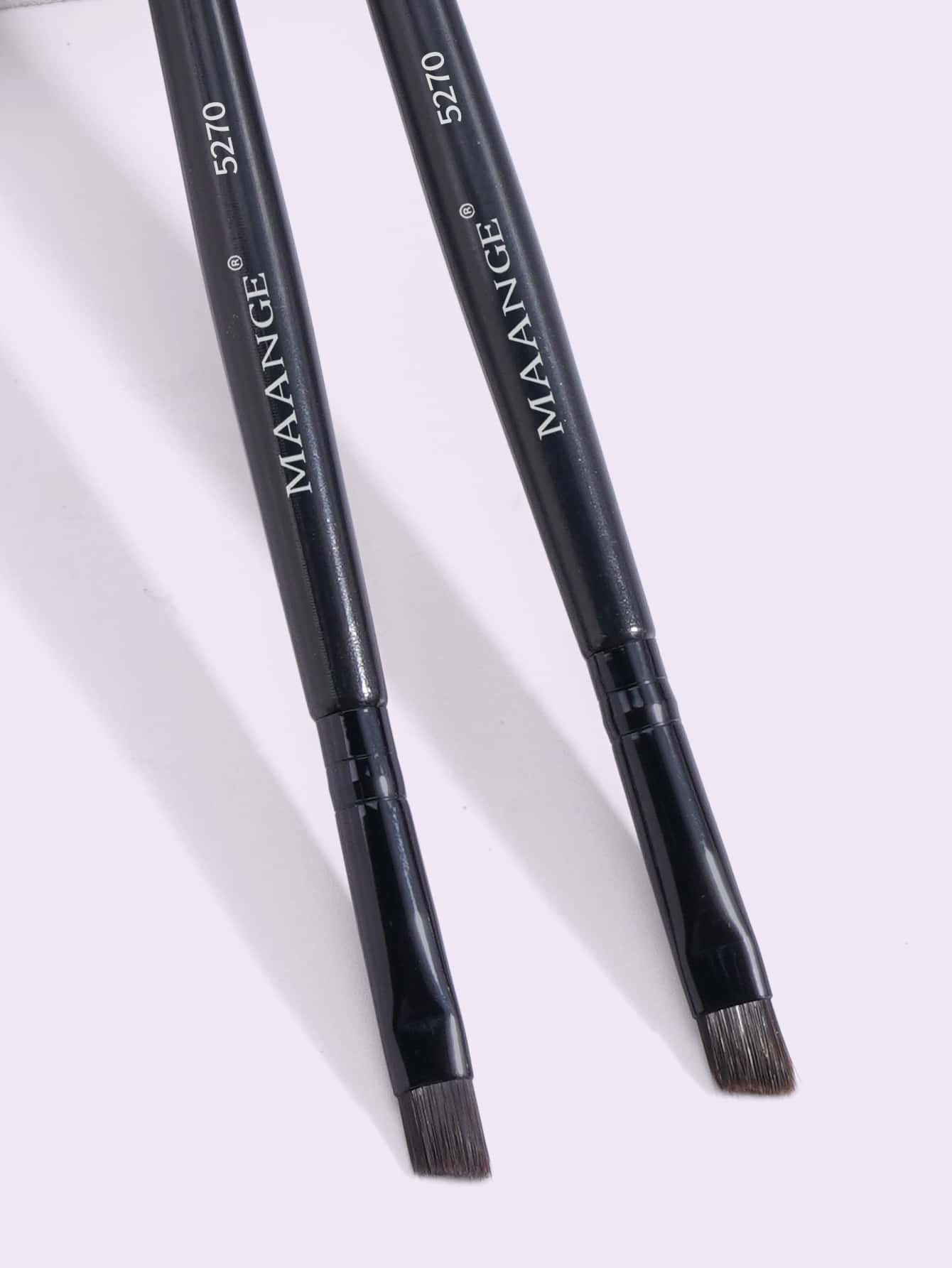MAANGE 2pcs Double-Ended Eyebrow Brush Set, Makeup Tools, Soft Fiber Material, Convenient To Carry, Travel Essential, Eyebrow Brush, Eyeshadow Brush, Spiral Brush