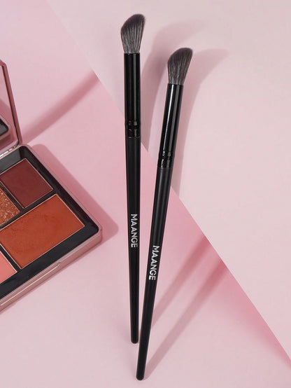 MAANGE 2pcs Double-Ended Eyebrow Brush Set, Makeup Tools, Soft Fiber Material, Convenient To Carry, Travel Essential, Eyebrow Brush, Eyeshadow Brush, Spiral Brush