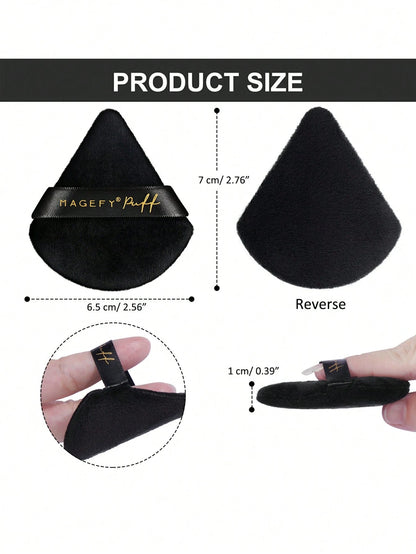 MAANGE 5pcs Flocked Triangle Powder Puffs, Soft And Skin-Friendly, Convenient To Carry, Suitable For Travel, Makeup, Room Decor, Vanity, Travel, Bedroom, Makeup Accessories, Powder Puff, Makeup Sponge