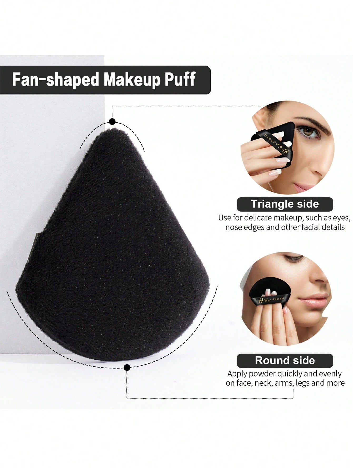 MAANGE 5pcs Flocked Triangle Powder Puffs, Soft And Skin-Friendly, Convenient To Carry, Suitable For Travel, Makeup, Room Decor, Vanity, Travel, Bedroom, Makeup Accessories, Powder Puff, Makeup Sponge