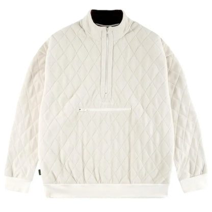 magenta lunar quilted highneck natural sweater