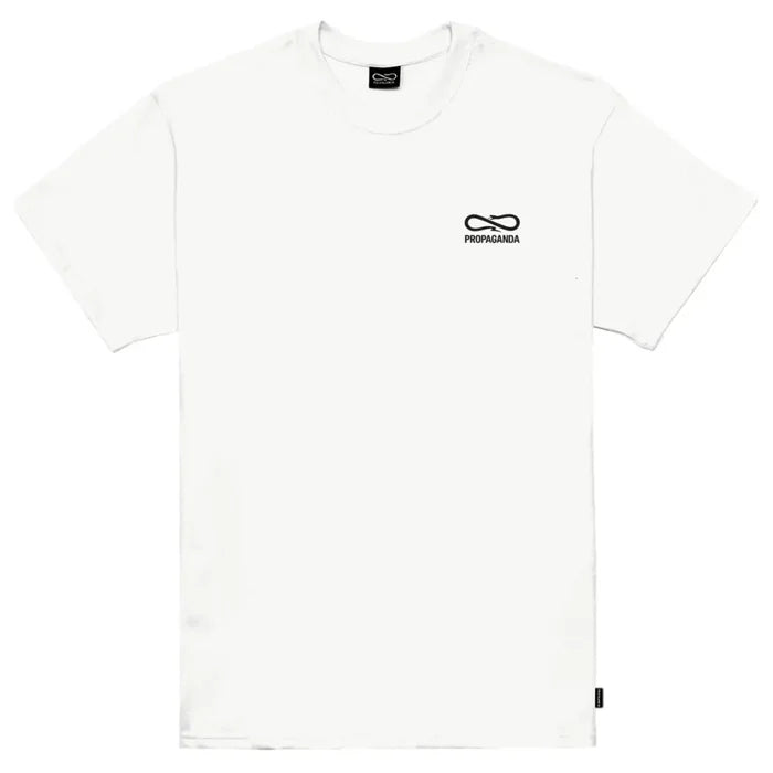 PROPAGANDA T-SHIRT WHITE EMBROIDERY
