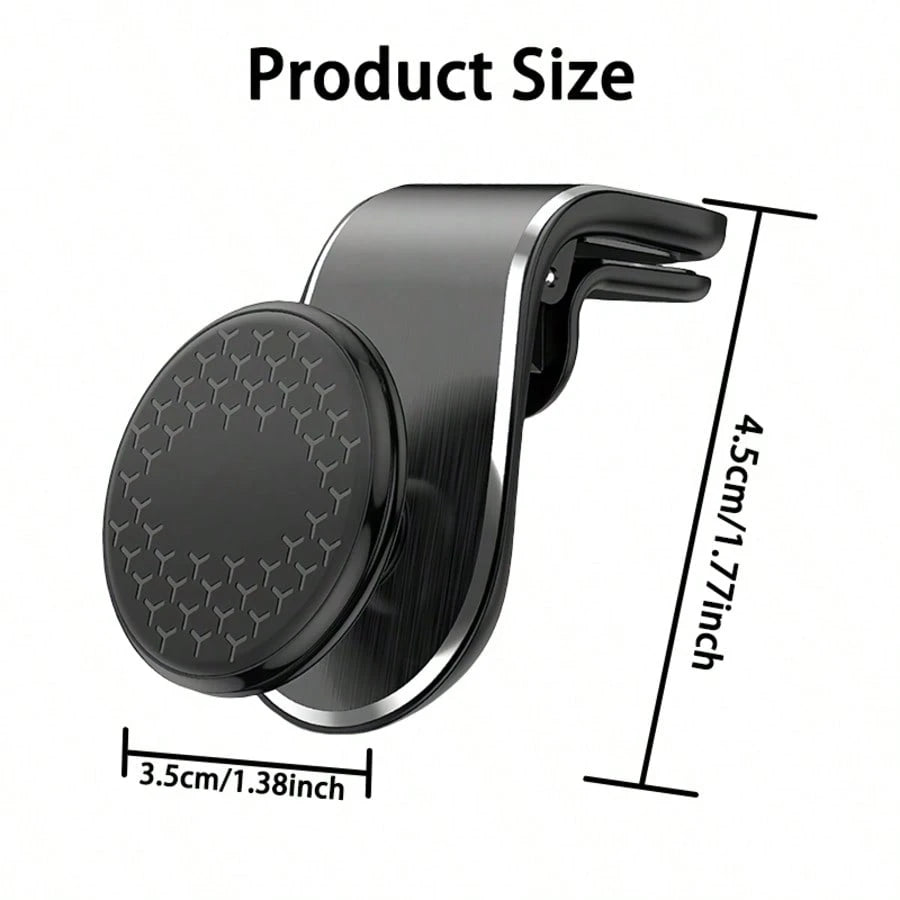 Magnetic Car Air Vent Mount, Strong Magnetic Absorption Anti-Shock, 360° Rotation Multi-Angle, Air Vent Installation Won't Block Vision, Multi-Scenario Applicable, Navigation & Office
