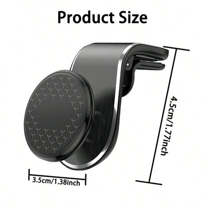 Magnetic Car Air Vent Mount, Strong Magnetic Absorption Anti-Shock, 360° Rotation Multi-Angle, Air Vent Installation Won't Block Vision, Multi-Scenario Applicable, Navigation & Office