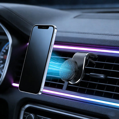 Magnetic Car Air Vent Mount, Strong Magnetic Absorption Anti-Shock, 360° Rotation Multi-Angle, Air Vent Installation Won't Block Vision, Multi-Scenario Applicable, Navigation & Office