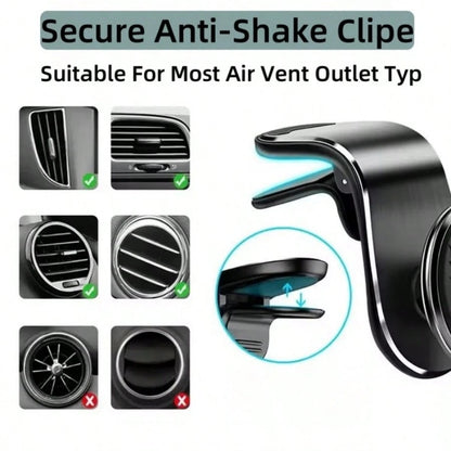 Magnetic Car Air Vent Mount, Strong Magnetic Absorption Anti-Shock, 360° Rotation Multi-Angle, Air Vent Installation Won't Block Vision, Multi-Scenario Applicable, Navigation & Office