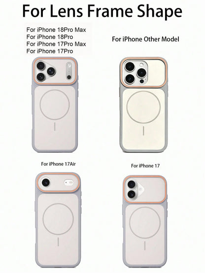 Magnetic Matte Dual-Color Phone Case With Lanyard Compatible With 17 Pro Max, 17 Pro, 16 Pro Max, 16 Pro, 15 Pro Max, 15 Pro, 14 Pro Max, 14 Pro, 13 Pro Max, 13 Pro, Couple Gift, Wireless Charging, An