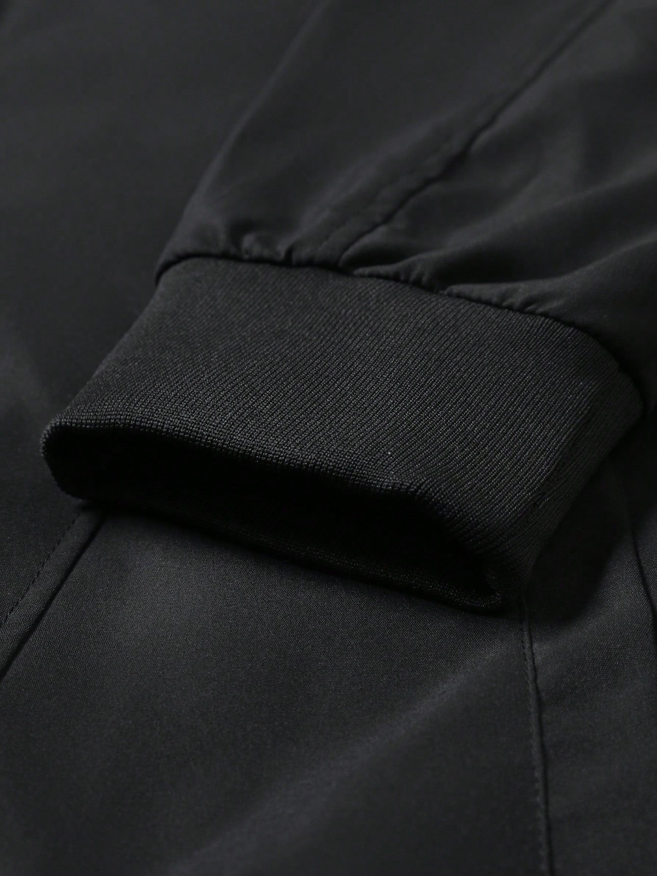Manfinity Homme Men's Solid Color Zip-Up Casual Versatile Daily Travel Long Sleeve Jacket