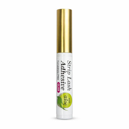 meilchily Clear Brush On Strip Lash Adhesive With Aloe Extract, Latex & Formaldehyde Free Hypoallergenic Eyelash Glue, 24H Long Lasting Waterproof Invisible Lash Glue For Sensitive Eyes & Lens Wearers
