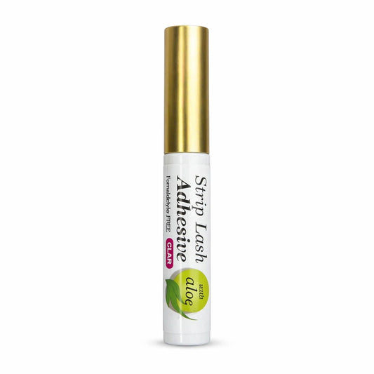 meilchily Clear Brush On Strip Lash Adhesive With Aloe Extract, Latex & Formaldehyde Free Hypoallergenic Eyelash Glue, 24H Long Lasting Waterproof Invisible Lash Glue For Sensitive Eyes & Lens Wearers