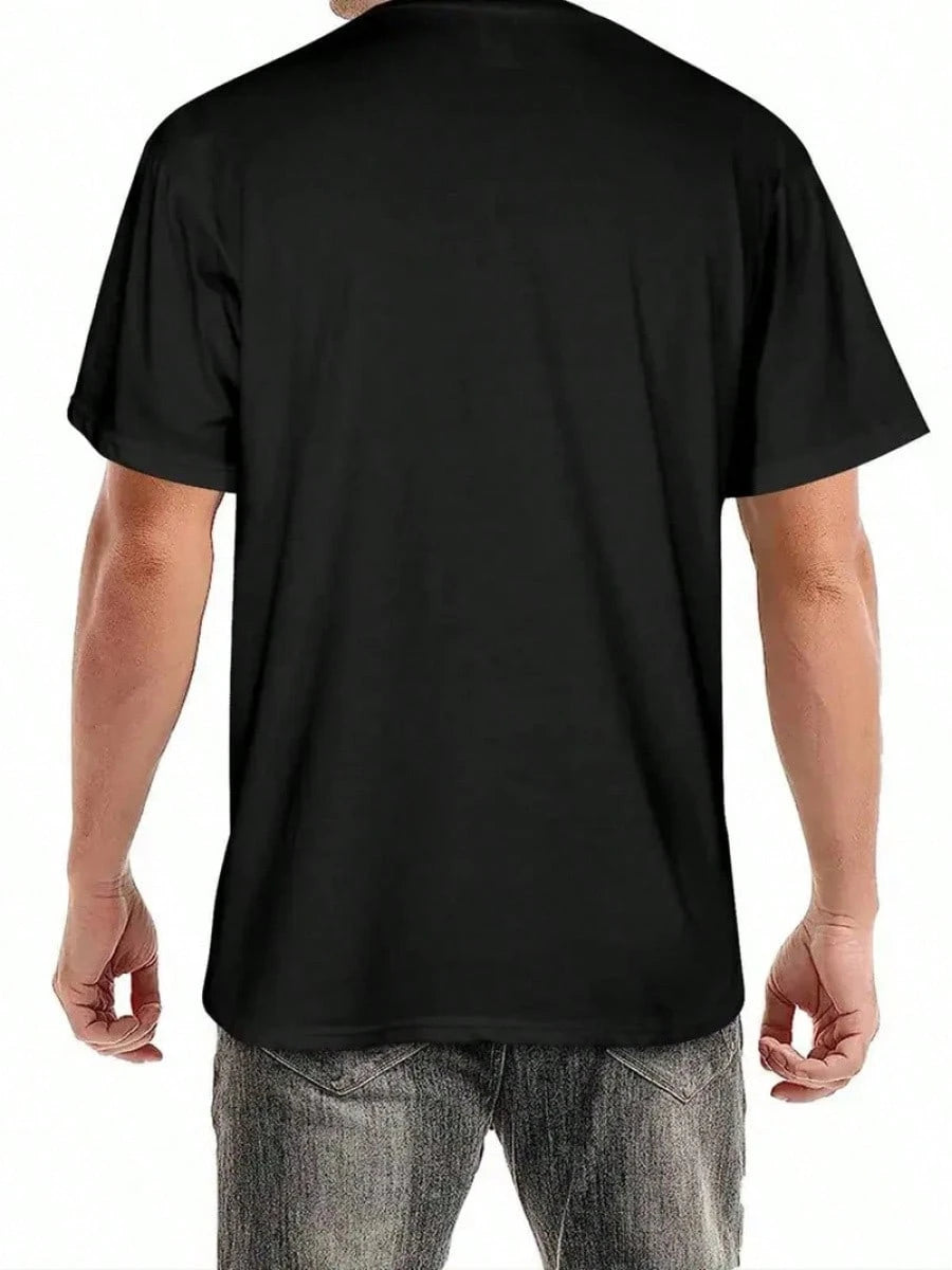 Men'S Crew Neck T-Shirt Black Dropkick Murphys Skull And Beret Graphic Print For