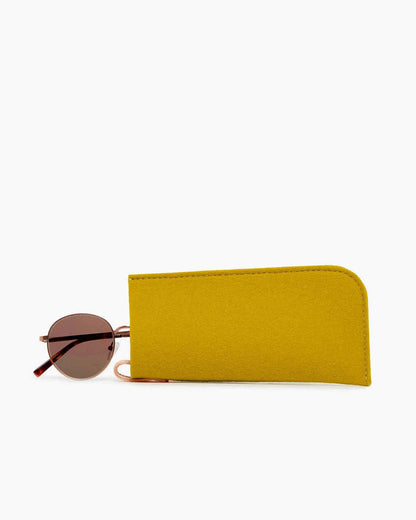 Merino Wool Felt Eyeglass Sleeve, Dijon