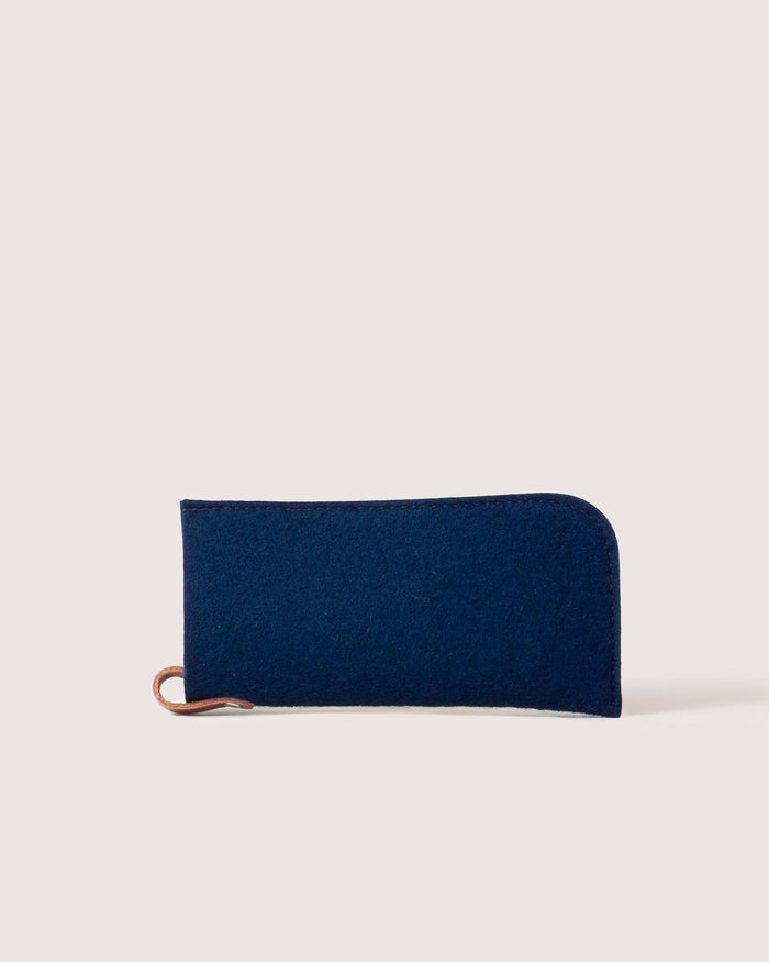 Merino Wool Felt Eyeglass Sleeve, Marine