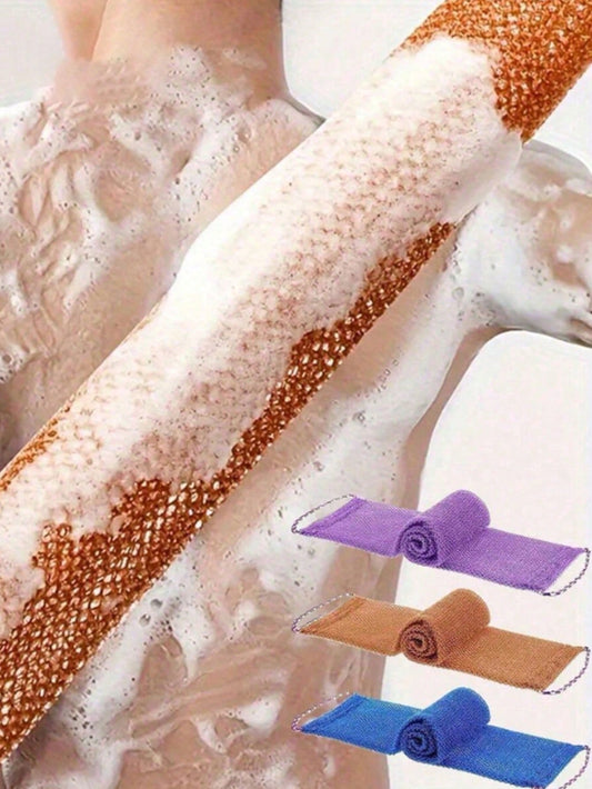 Mesh Exfoliating Back Scrubbing Towel Set, Bath Towel Mesh, Soap Bag, Double-Sided Design, Gentle/Rough Exfoliation, Effective Body Scrub, Back Scrubbing Towel, Shower Use, Premium Mesh Material, Conv