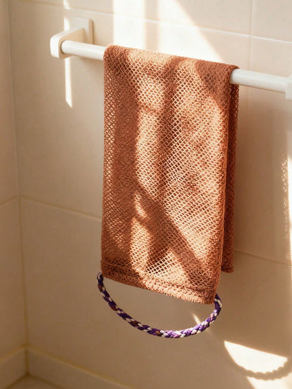 Mesh Exfoliating Back Scrubbing Towel Set, Bath Towel Mesh, Soap Bag, Double-Sided Design, Gentle/Rough Exfoliation, Effective Body Scrub, Back Scrubbing Towel, Shower Use, Premium Mesh Material, Conv