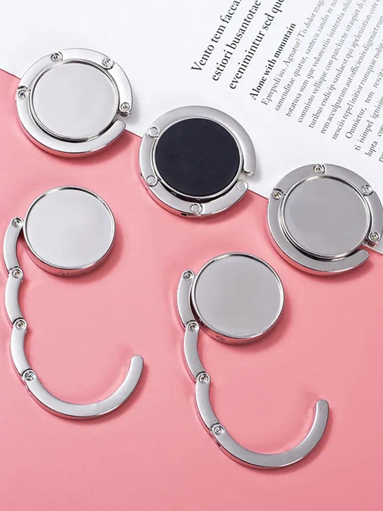 Metal Round Bag Hook, Portable Handbag Holder Bag Accessories Gift, Gift, Accessories, Decor For Teen Girls Women College Students,Rookies & White-Collar Workers School Supplies Teacher Gifts Back To