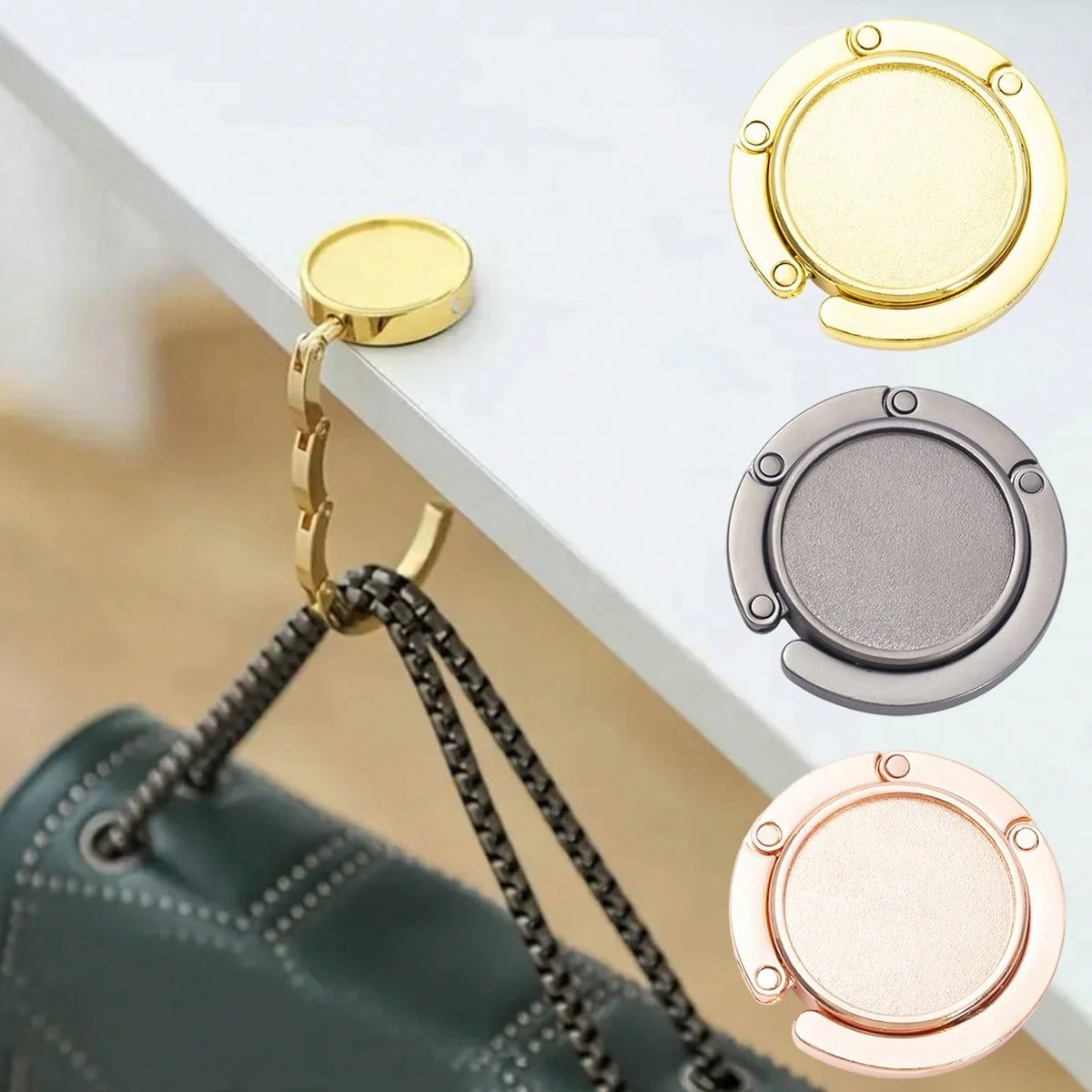 Metal Round Bag Hook, Portable Handbag Holder Bag Accessories Gift, Gift, Accessories, Decor For Teen Girls Women College Students,Rookies & White-Collar Workers School Supplies Teacher Gifts Back To