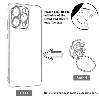 MewTrek Luxury Electroplated Transparent Purple Phone Case With Magnetic Ring Holder, Shockproof And Anti-Drop, Made Of Soft Silicone Material, Compatible With Iphone, Galaxy And/Honor/ Phones