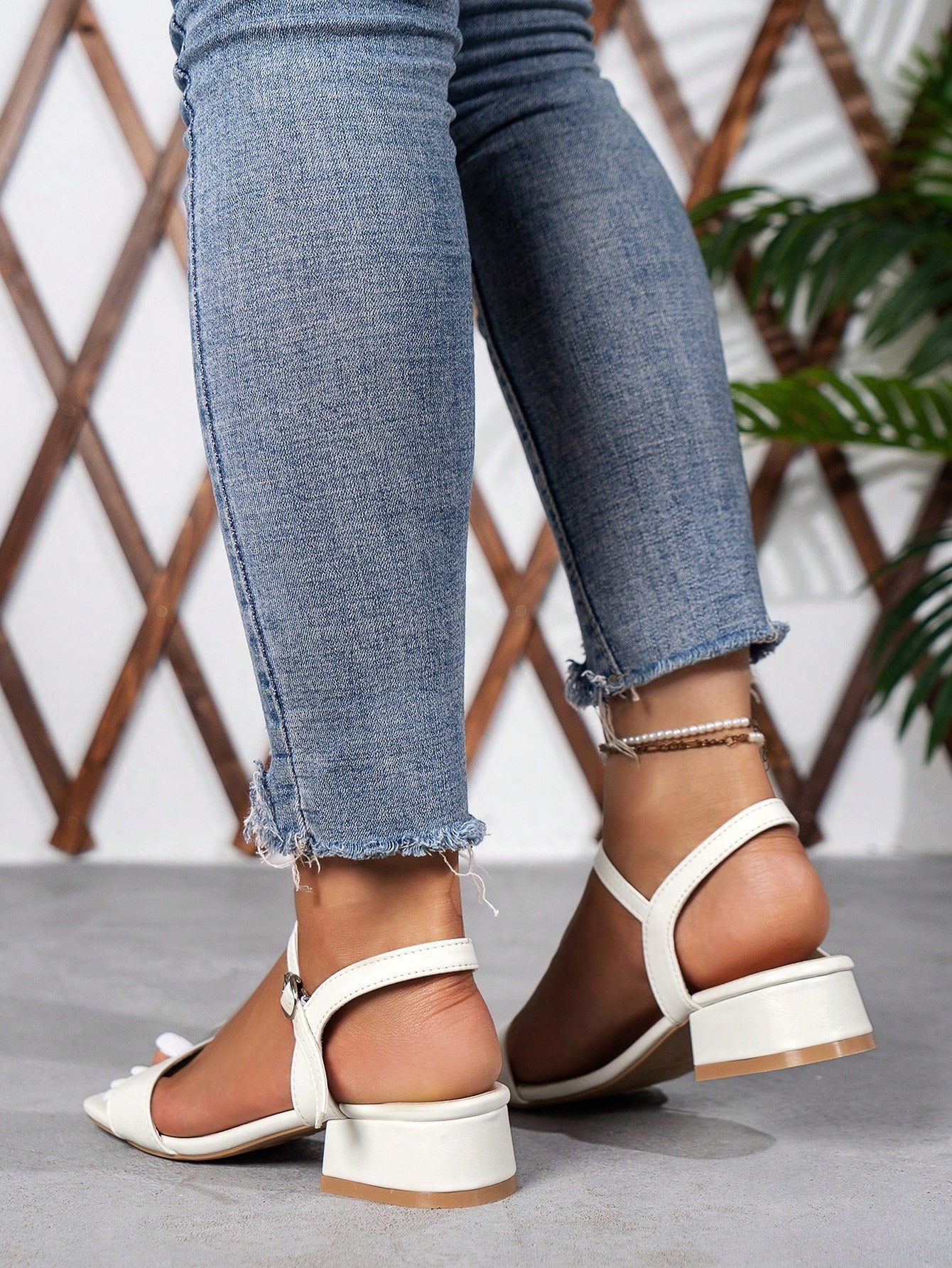 Mid-Heel Chunky Women's Sandals, 2025 New Arrival, High-Heeled Ankle Strap Sandals,Spring Summer Outfits
