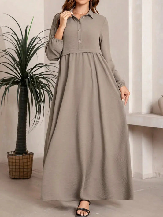Middle Eastern Style Modest Long Dress For Women Spring Fall