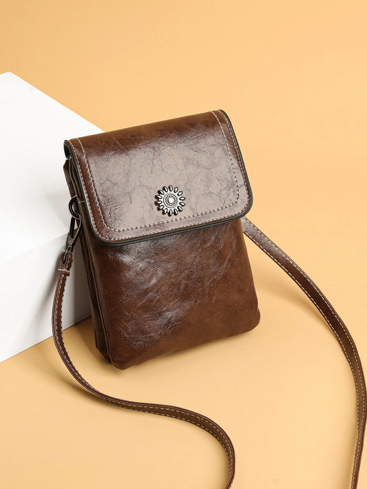 Mini Metal Decor Flap Square Bag Lightweight Fashion White-Collar Workers College Work Business Commute Office For Anniversary For Birthday Gift On Valentine Day Phone Phone Pouch Bag Pouch Phone Pou