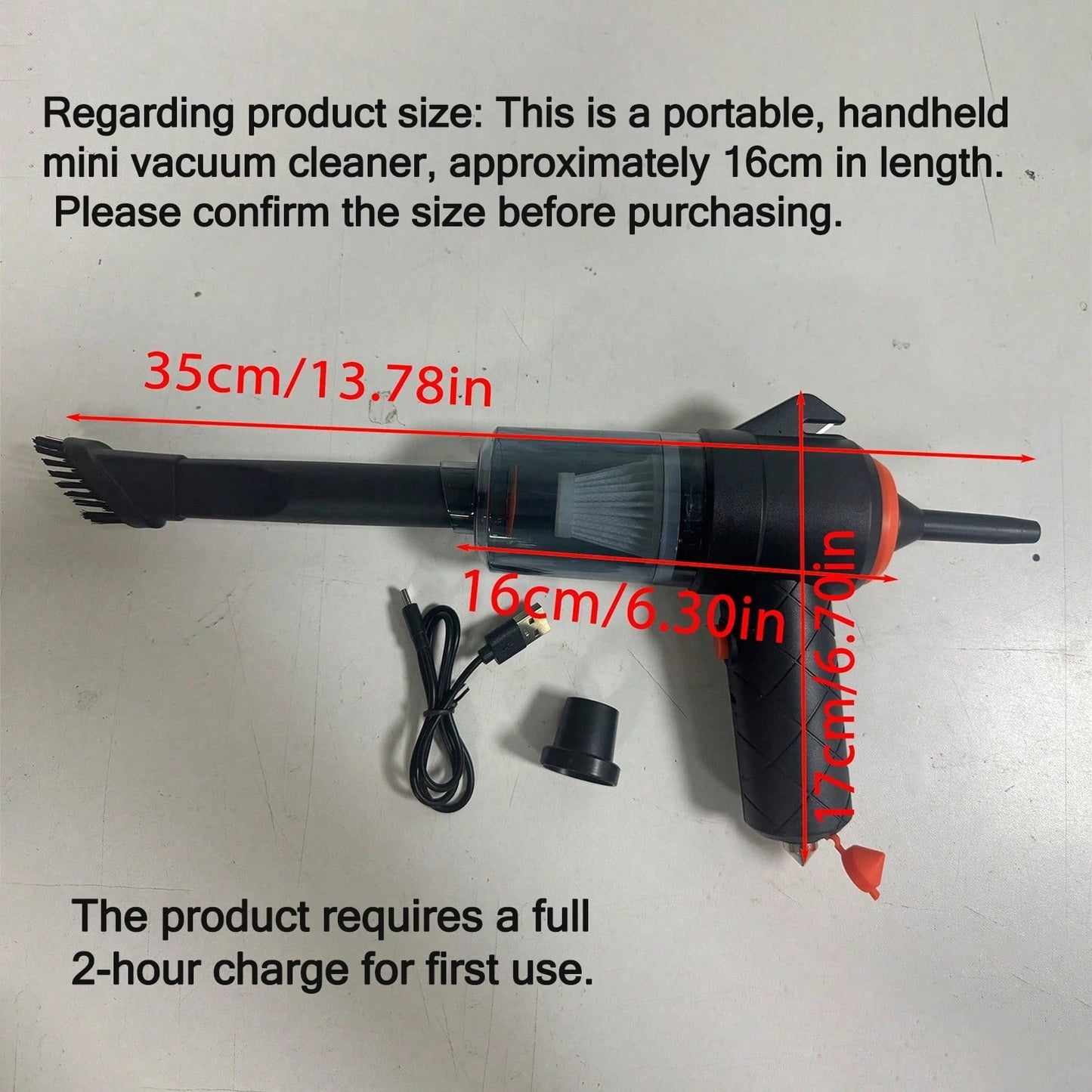Mini Portable Car Wireless Handheld Vacuum Cleaner, Rechargeable, With Emergency Functions: Seatbelt Cutter, Window Breaker, Car Cleaning Kit, Suitable For Car, Home, Office, Pets