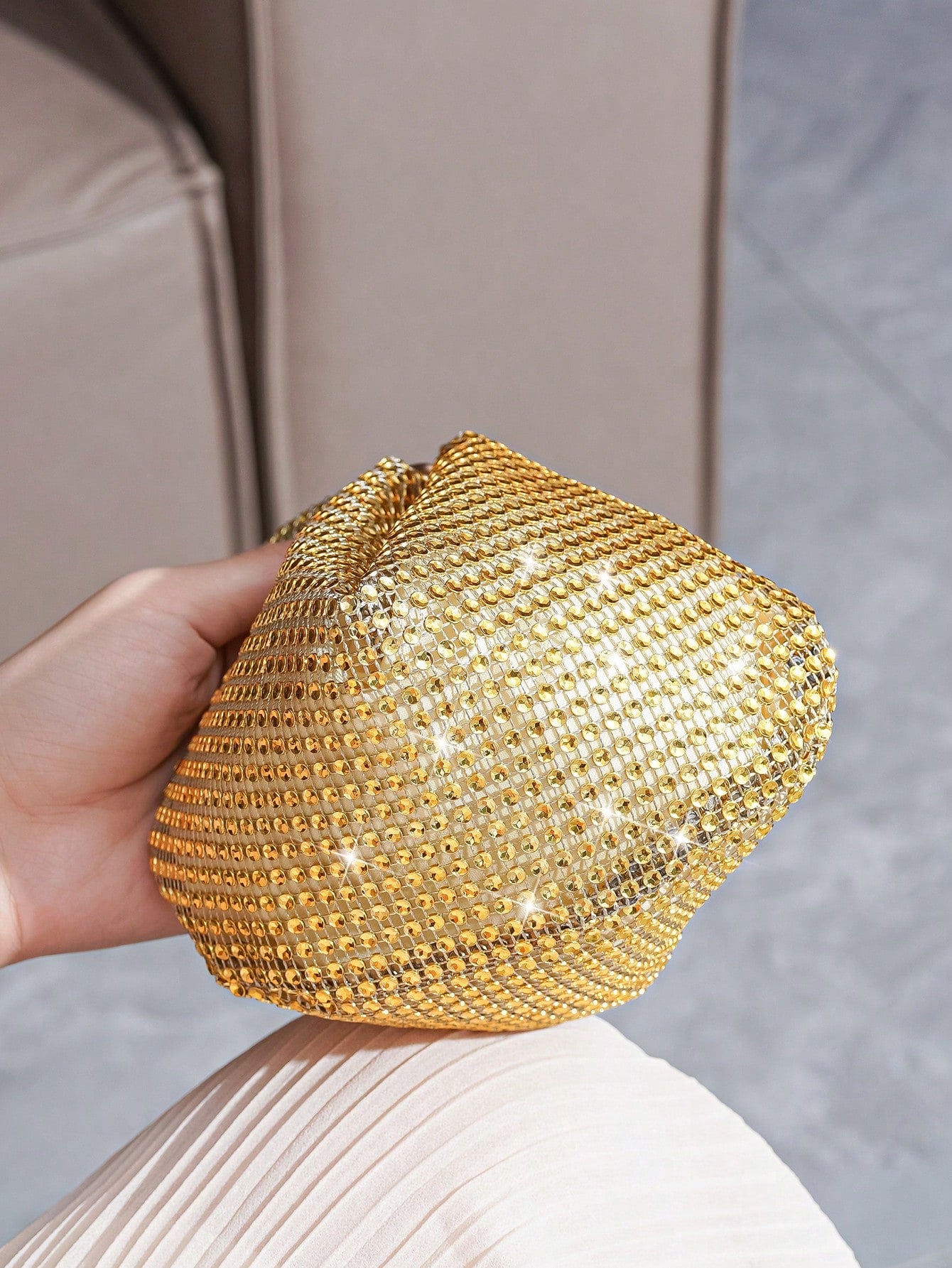 Mini Rhinestone Decor Asymmetric Magnetic Closure Evening Clutch Handbag Lipstick Coin Purse Birthday Party Gathering Gift Dress Bag Evening Bag