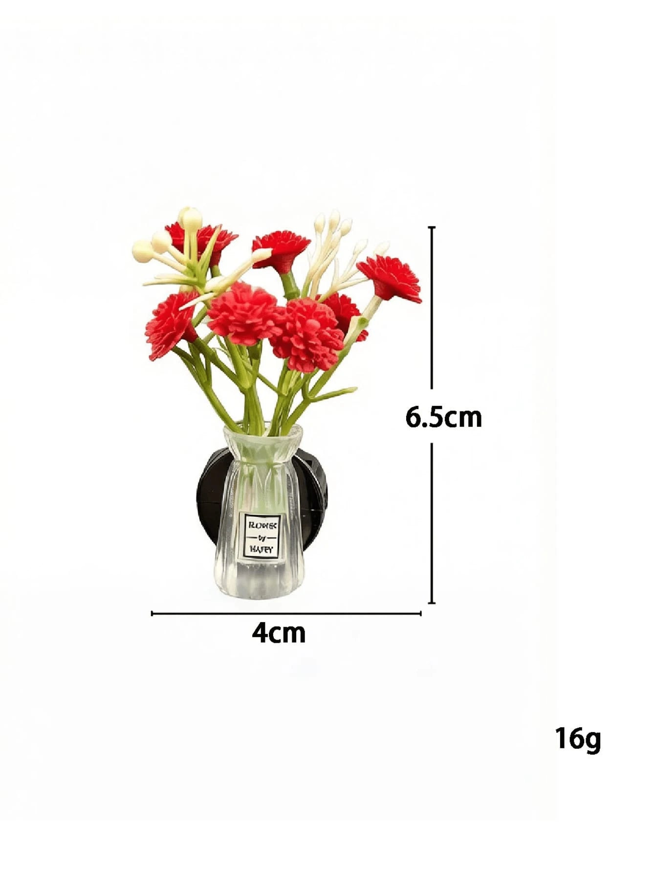 Mini Vase Car Air Vent Clip, Artificial Carnation Aroma Diffuser, Cute Car Interior Decor & Car Fragrance