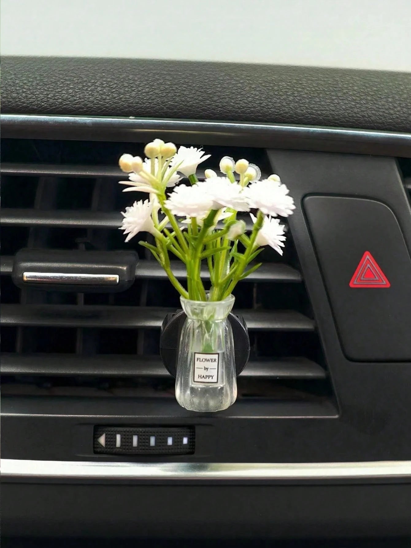 Mini Vase Car Air Vent Clip, Artificial Carnation Aroma Diffuser, Cute Car Interior Decor & Car Fragrance