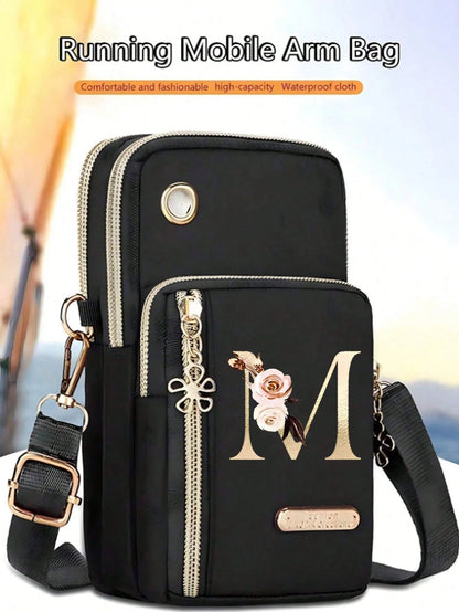 Minimalist Letter Design Mini Crossbody Bag With Phone Pocket And Wallet, Suitable For Casual Daily Use, Water-Resistant Crossbody/Shoulder/Side Bag/Square Bag, Essential Item For Vacation, College St