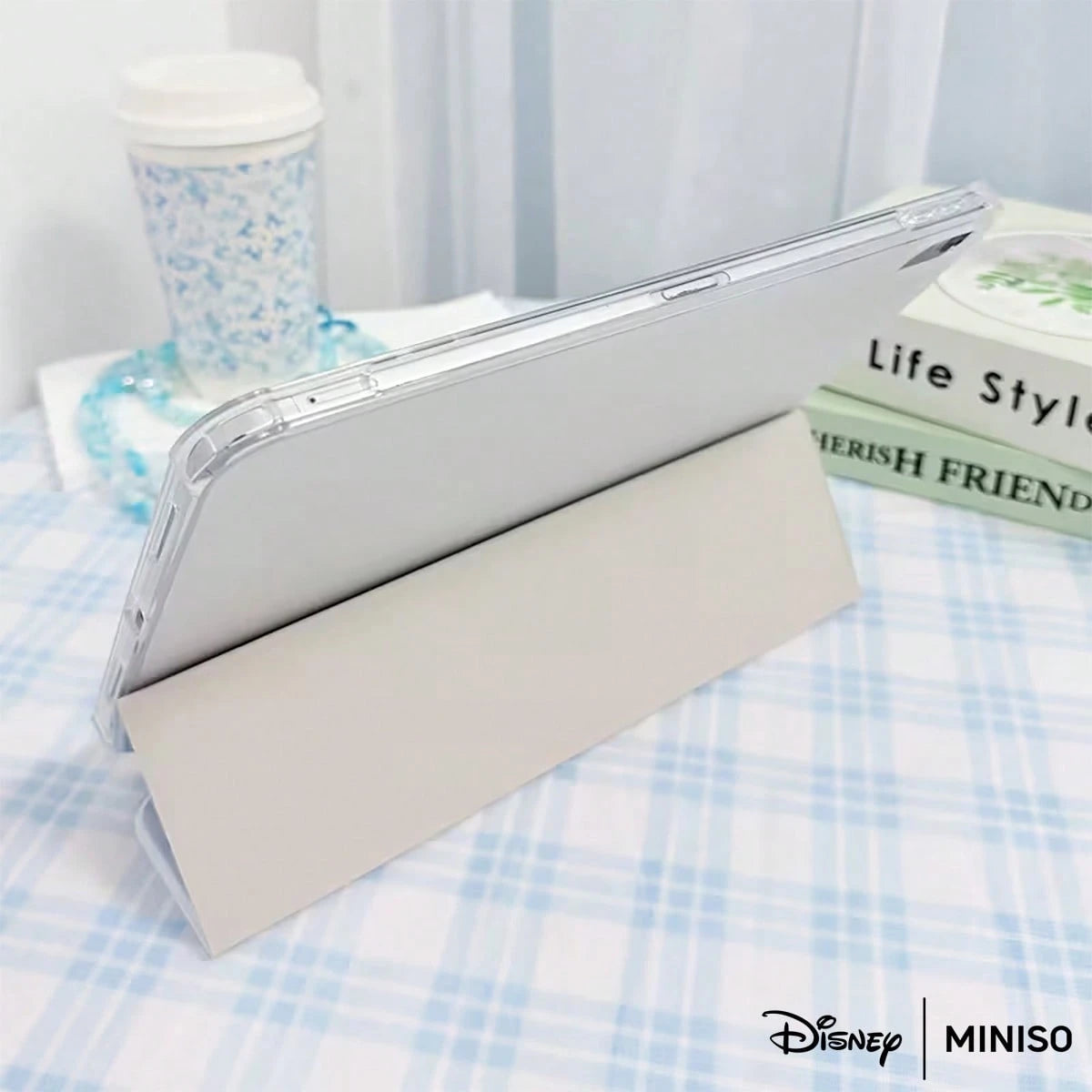 Miniso Disney Winnie The Pooh Cherry Blossom Tablet Case Shockproof Stand Cover Printed Protective Case Designed Suitable For IPad 7.9/8.3/9.7/10.2/10.5/10.9/11/12.9/13 Inch,Suitable For IPad Device P