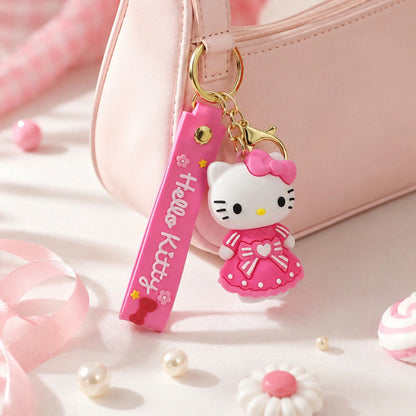 Miniso Hello Kitty Keychain, Aesthetic Pink Bag Charm, Backpack Pendant, Student School Bag Decoration Accessory, Back To School Gift