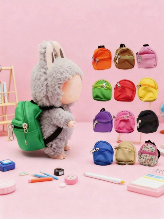 MINKOJA A Stylish Mini Backpack Designed Exclusively For Labubu- A Cute Mini Backpackwith Various Styles. It's Both Fashionable And Adorable, Fitting Most Doll Sizes. It's A Great Item For DIY Doll O
