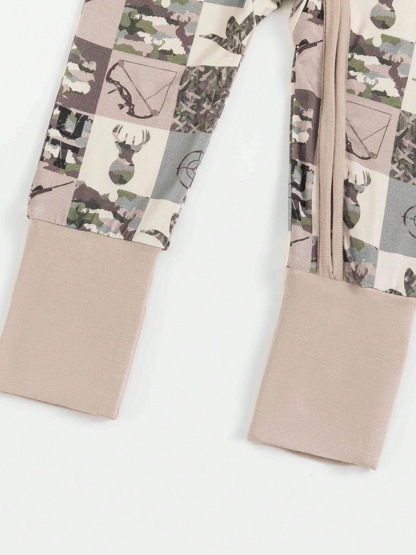 MIOZING Baby Hunting Camo Romper, Deer Duck Target Patchwork Print Bamboo Zipper Jumpsuit, Long Sleeve Outfit, Holiday & Daily Wear For Baby Boys