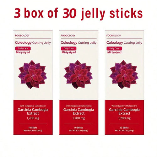 Miriyalyad [Weight Loss Products]Coleology Cutting Jelly 10days- Garcinia Cambogia (HCA), Chia Seeds Collagen, Hyaluronic Acid, Pomegranate Flavored 8.81 Oz/10 Sticks