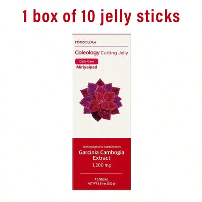 Miriyalyad [Weight Loss Products]Coleology Cutting Jelly 10days- Garcinia Cambogia (HCA), Chia Seeds Collagen, Hyaluronic Acid, Pomegranate Flavored 8.81 Oz/10 Sticks