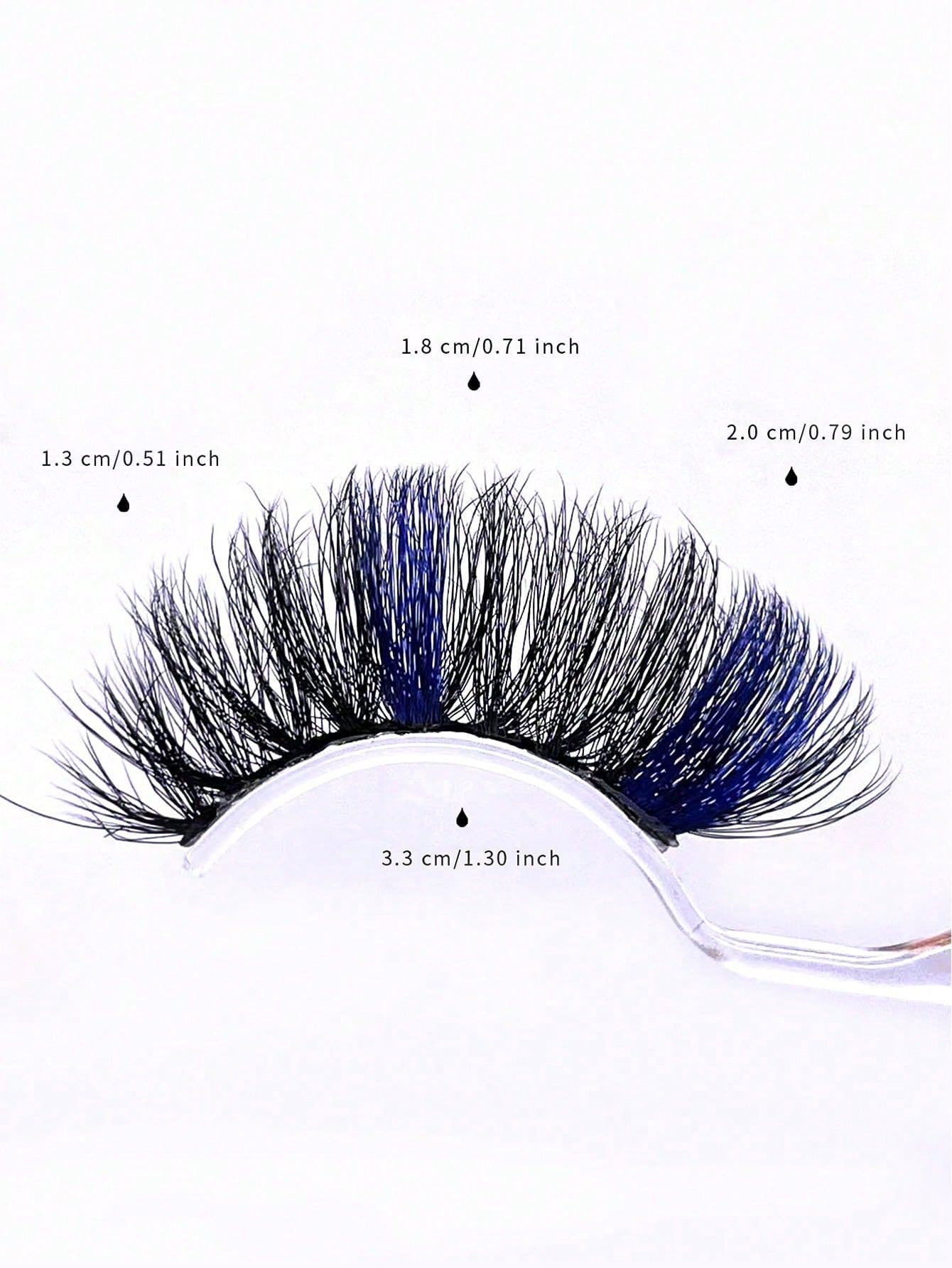Mkhlina Colored Blue Mink Lashes Fluffy Wispy Volume False Eyelashes Dramatic Cat Eye Strip Lashes For Party Makeup