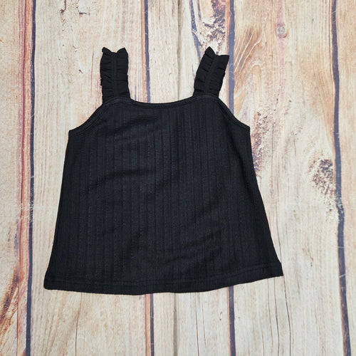 ML KIDS RIBBED TANK BLACK 0048