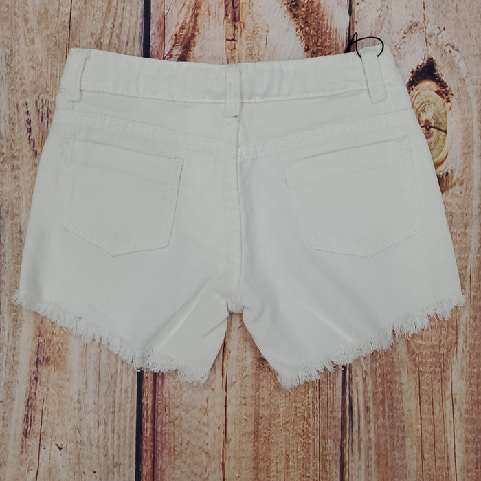 ML Kids White Denim Shorts