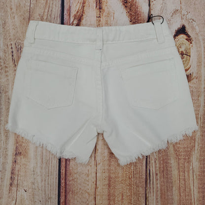 ML Kids White Denim Shorts
